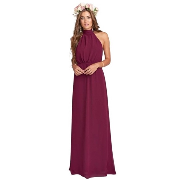 Show Me Your Mumu Collette Collar Maxi Merlot XS - Picture 2 of 15